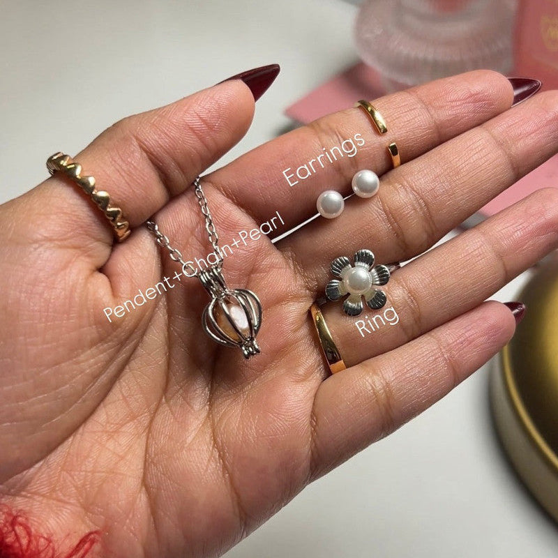 SecretWish Real Pearl Necklace Set